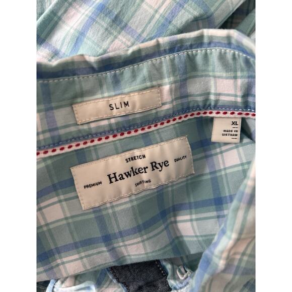 Hawker Rye Mens XL Plaid Long Sleeve Button Up Shirt Lot of 2 Slim Regular Fit - Picture 9 of 12